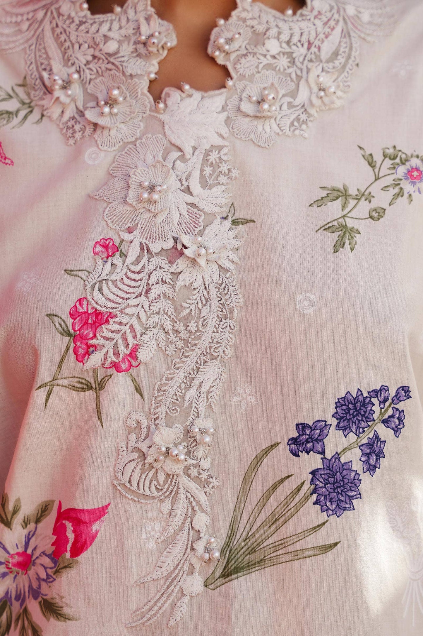 Sana Safinaz | Muzlin Spring 24 | M241-011A-CW - Ladies Clothes - Maria Faisal