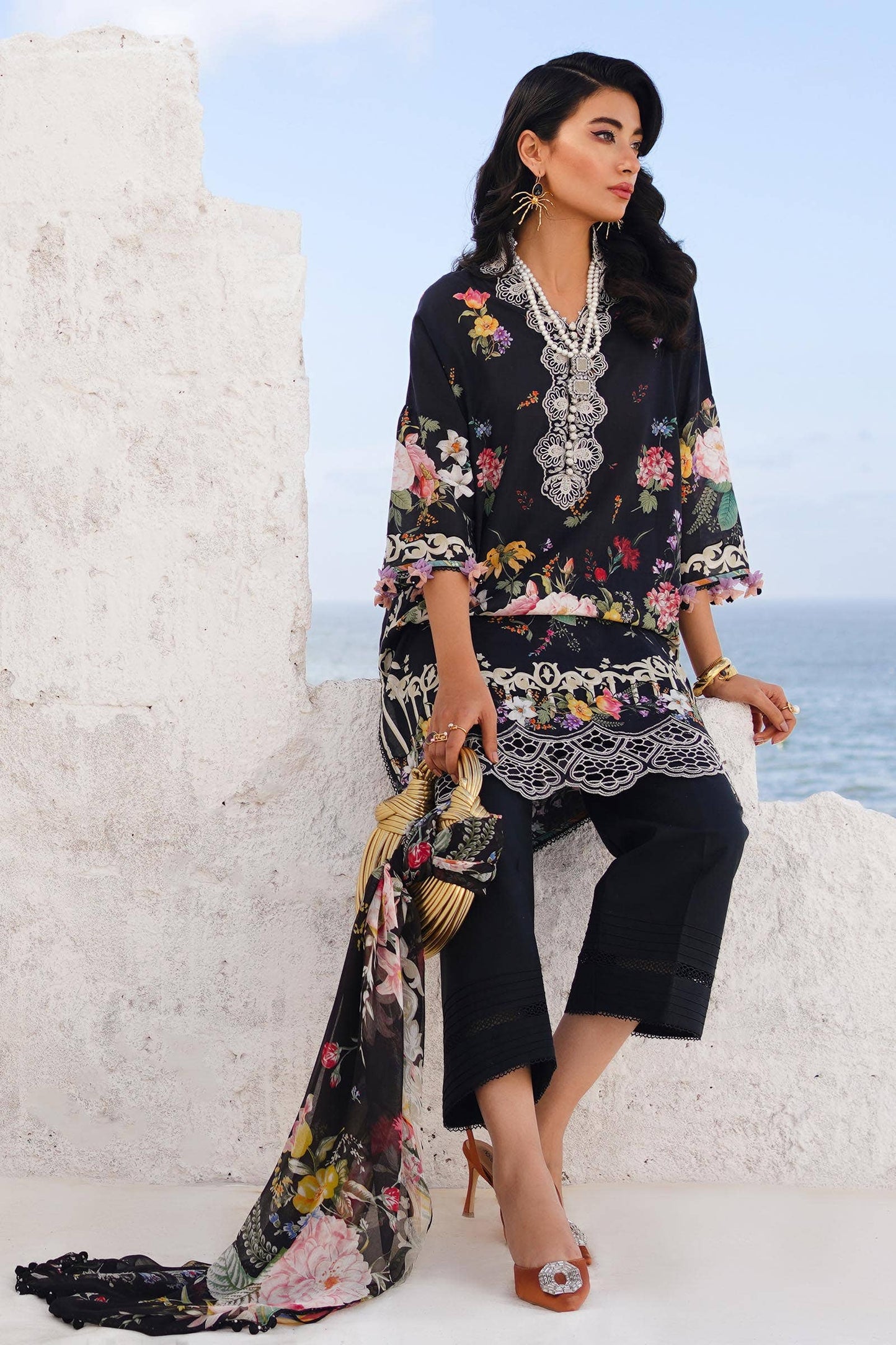 Sana Safinaz | Muzlin Spring 24 | M241-012B-CI - Ladies Clothes - Maria Faisal