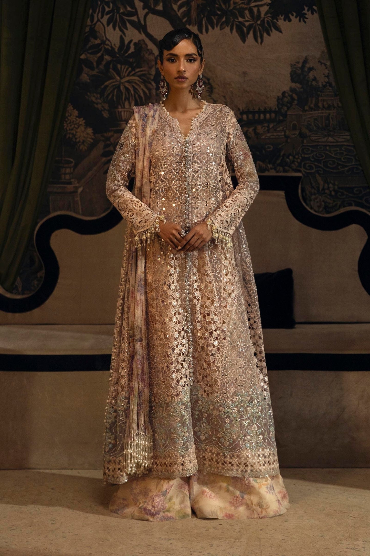 Sana Safinaz | Nura Festive | N251-004-3DJ - Dress - available at Maria Faisal in UK and USA.