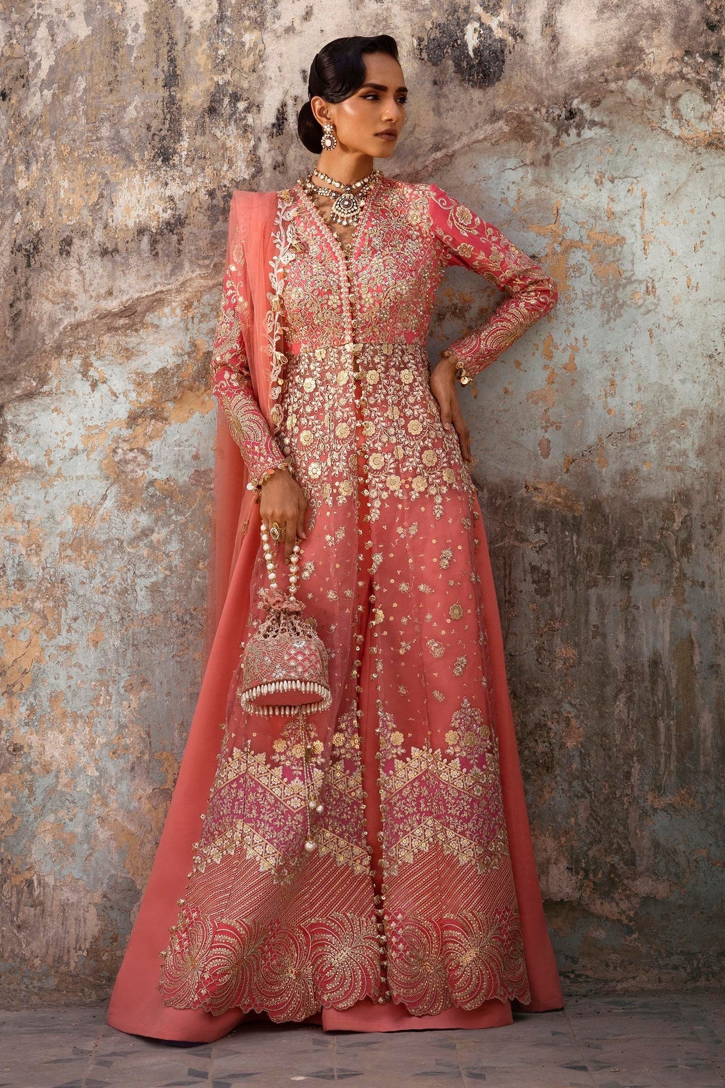 Sana Safinaz | Nura Festive | N252-005-3CX - Dress - available at Maria Faisal in UK and USA.