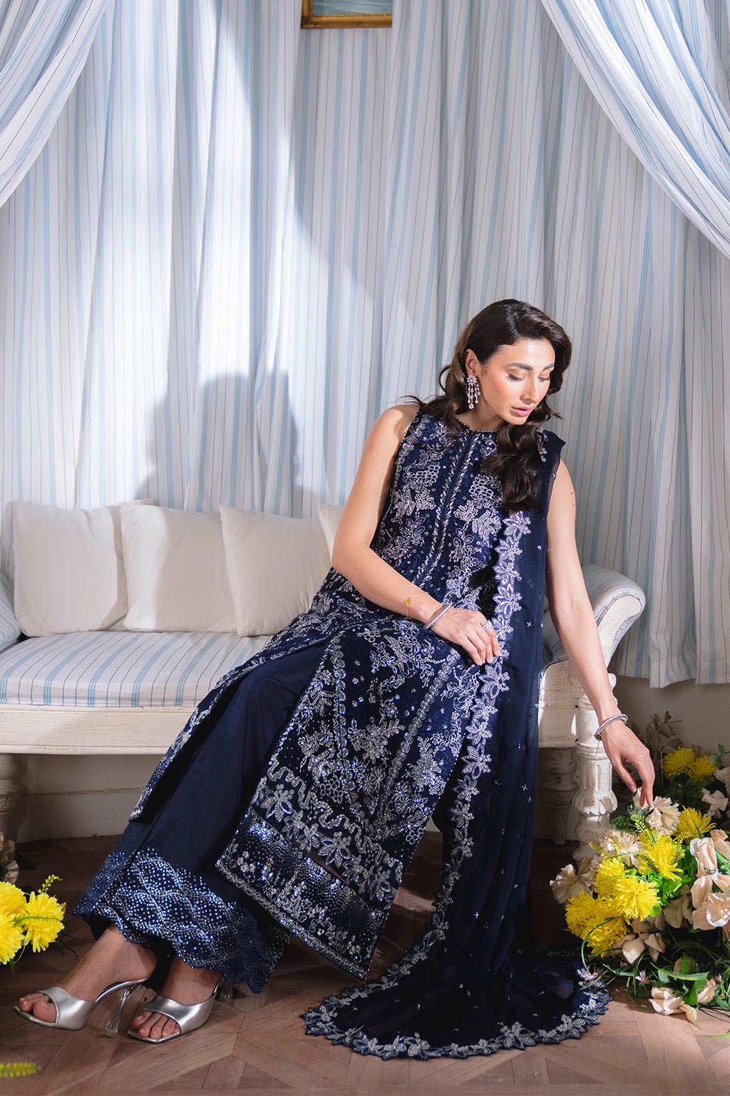 Neeshay | Dastaan Formals 25 | Neelisha - is Navy Blue dress from Neeshay - Ladies Clothes - Maria Faisal