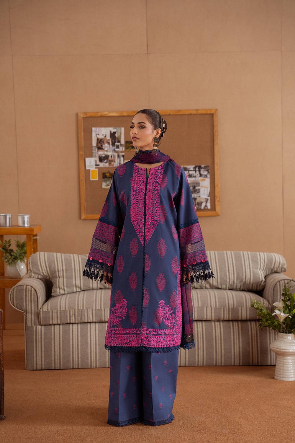 Saira Rizwan | Laanem Summer Lawn 25 | ELARA-B-SRL25-01 by Maria Faisal - Registered Vendor of : Saira Rizwan - type : Ladies Clothes - 100% original wedding dresses