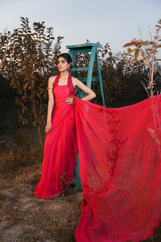 Nilofer Shahid | Verve Summer 24 | Radiant Rebel (Saree) - Maria Faisal