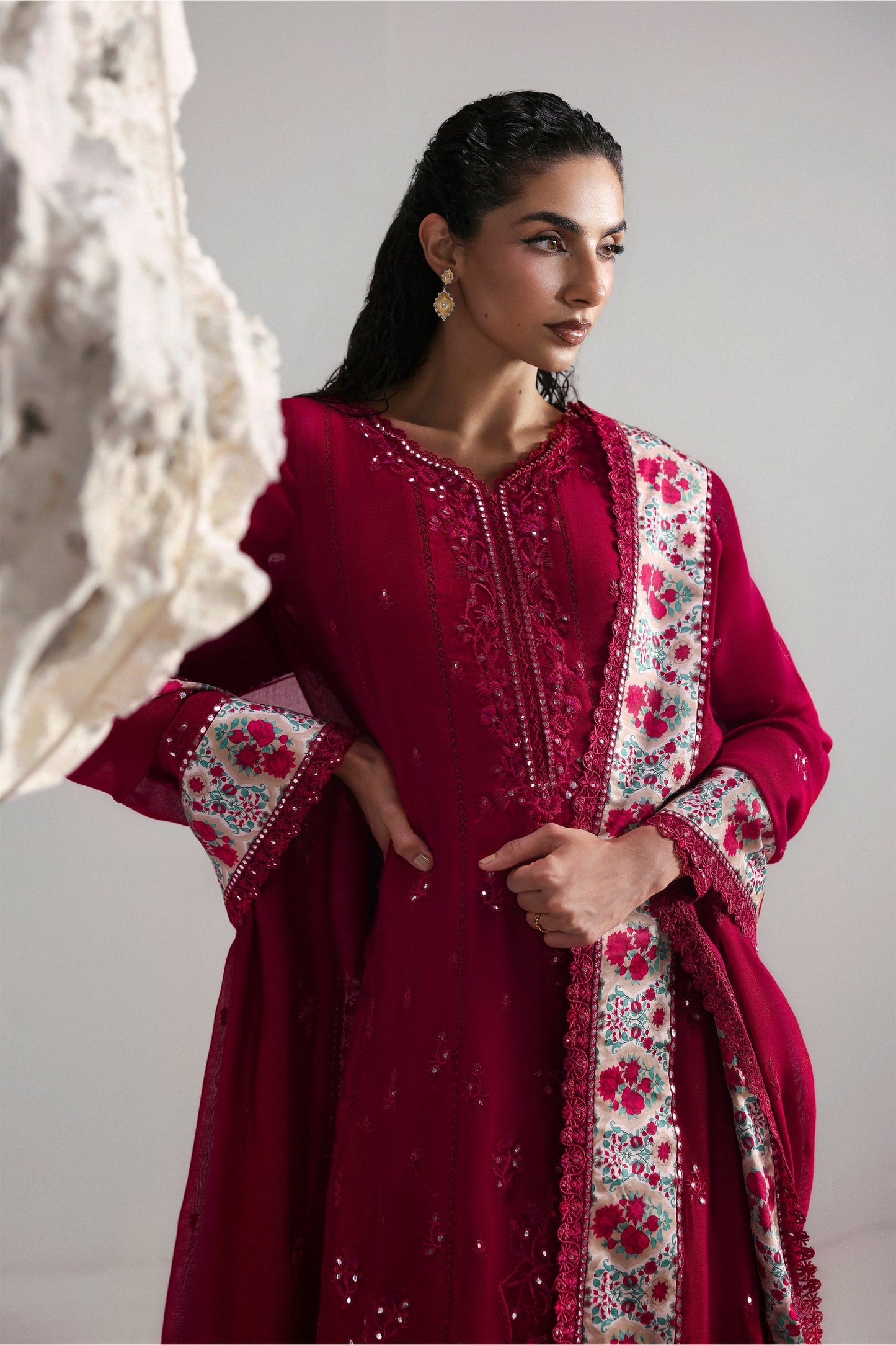 Afrozeh | Slate Ready to Wear | Roselith - Ladies Clothes - Maria Faisal