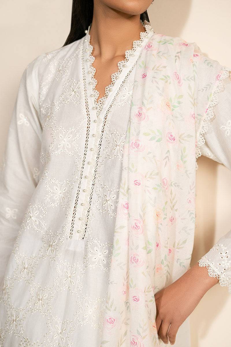 Cross Stitch | Mahiri Lawn 25 | IVORY GLINT by Maria Faisal - Registered Vendor of : Cross Stitch - type : Ladies Clothes - 100% original wedding dresses