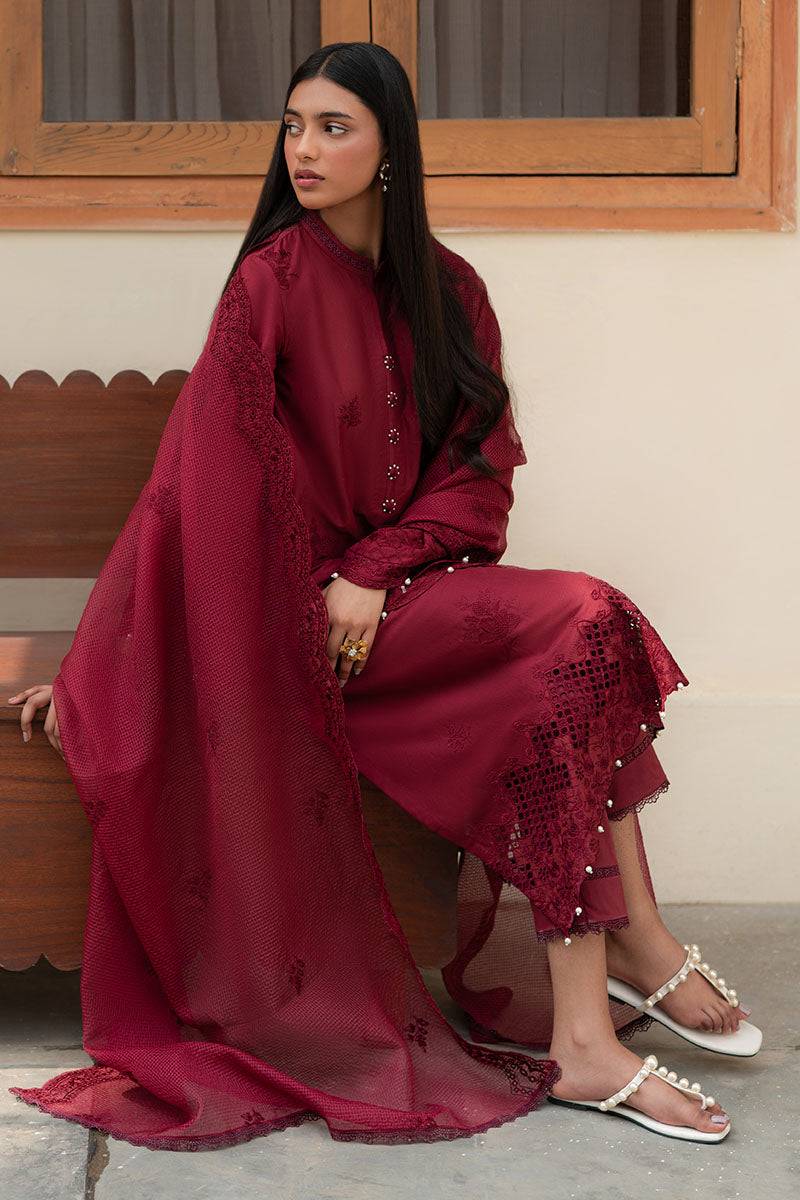 Cross Stitch | Mahiri Lawn 25 | RUBY GLINT by Maria Faisal - Registered Vendor of : Cross Stitch - type : Ladies Clothes - 100% original wedding dresses