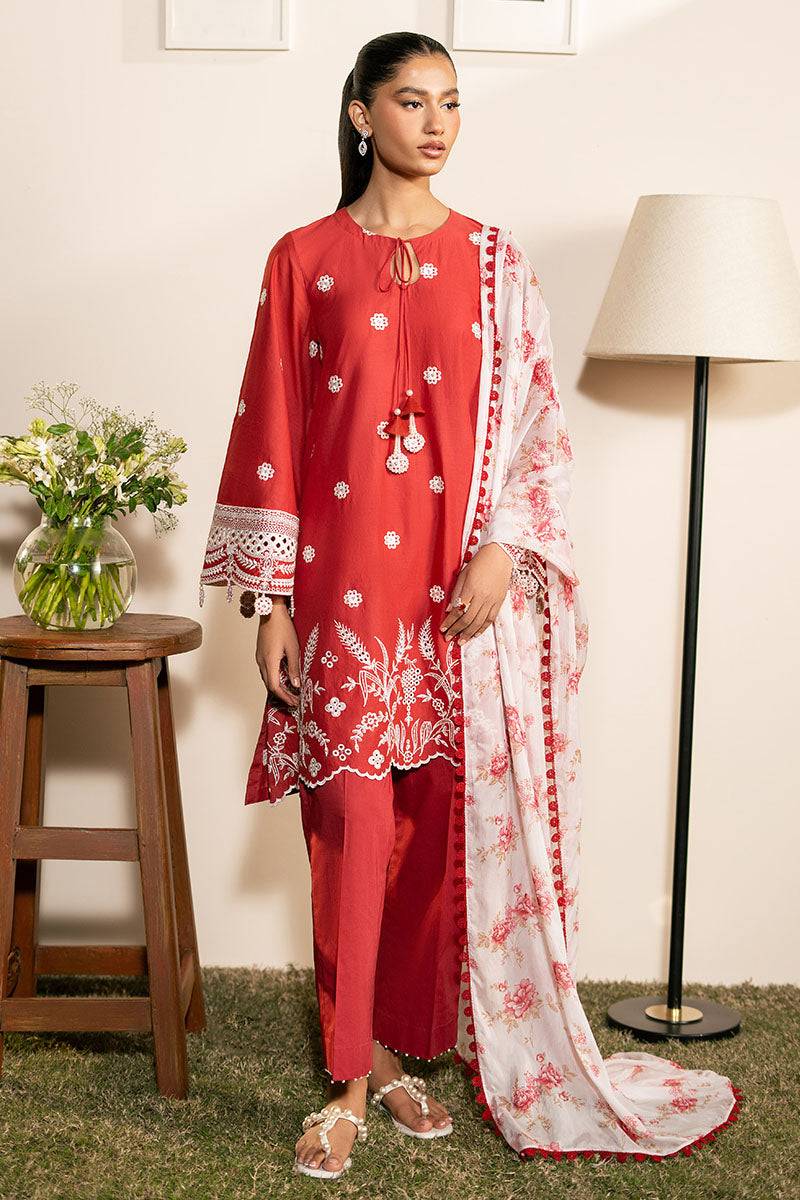 Cross Stitch | Mahiri Lawn 25 | SCARLET GARDEN by Maria Faisal - Registered Vendor of : Cross Stitch - type : Ladies Clothes - 100% original wedding dresses