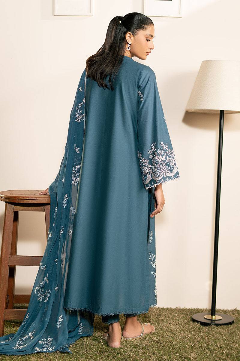 Cross Stitch | Mahiri Lawn 25 | TEAL SERENITY by Maria Faisal - Registered Vendor of : Cross Stitch - type : Ladies Clothes - 100% original wedding dresses