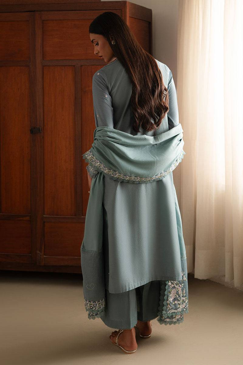 Cross Stitch | Mahiri Lawn 25 | MOONLIGHT BLUE by Maria Faisal - Registered Vendor of : Cross Stitch - type : Ladies Clothes - 100% original wedding dresses