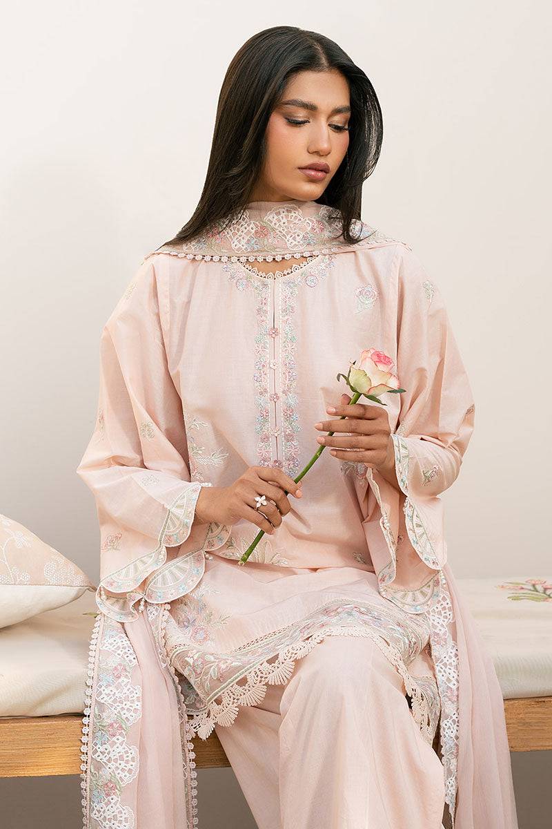 Cross Stitch | Mahiri Lawn 25 | PEACH BLOOM by Maria Faisal - Registered Vendor of : Cross Stitch - type : Ladies Clothes - 100% original wedding dresses