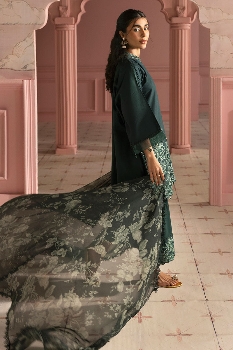 Cross Stitch | Premium Lawn 25 | VIRIDIAN GREEN - Ladies Clothes