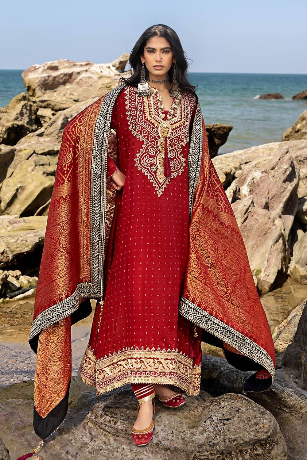 Gul Ahmed | Chunri Lawn 25 | PRW-42003 by Maria Faisal - Registered Vendor of : Gul Ahmed - type : Ladies Clothes - 100% original wedding dresses