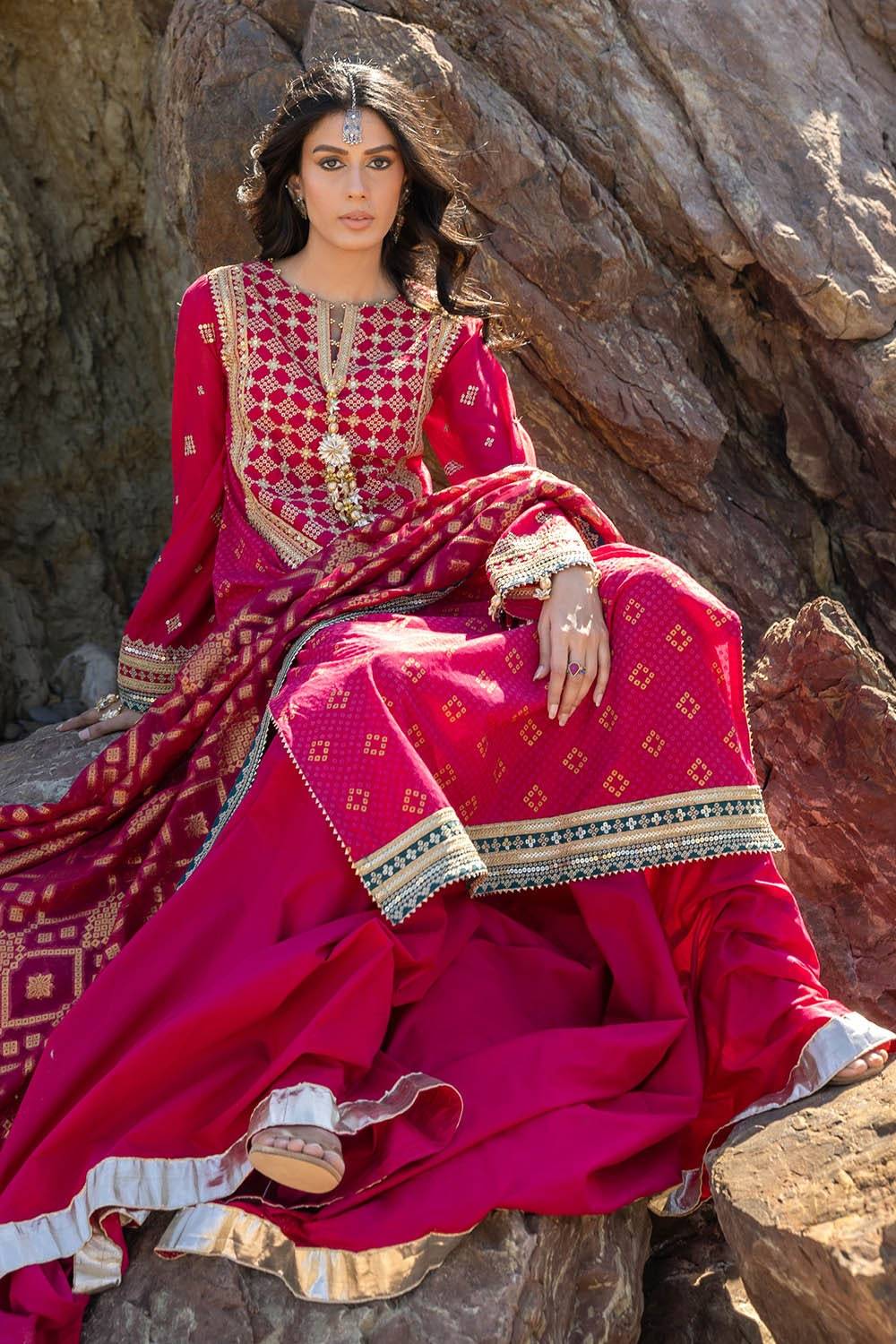 Gul Ahmed | Chunri Lawn 25 | PRW-42004 by Maria Faisal - Registered Vendor of : Gul Ahmed - type : Ladies Clothes - 100% original wedding dresses