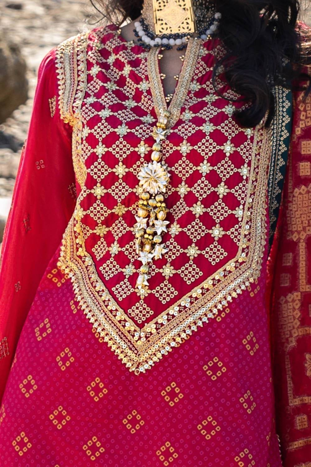 Gul Ahmed | Chunri Lawn 25 | PRW-42004 by Maria Faisal - Registered Vendor of : Gul Ahmed - type : Ladies Clothes - 100% original wedding dresses