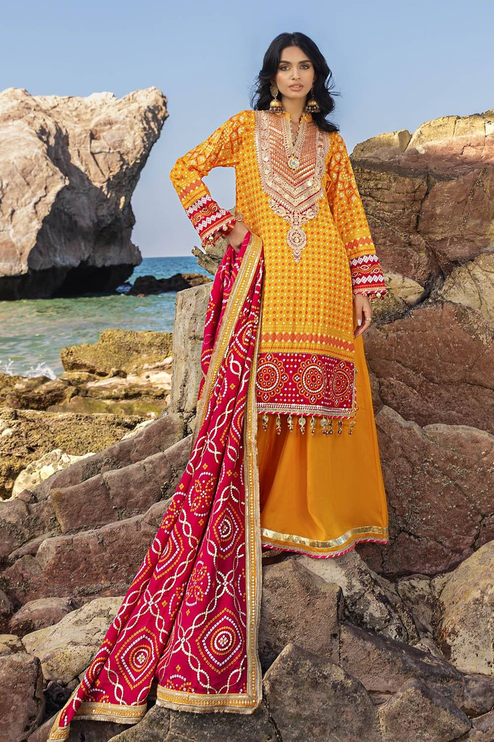 Gul Ahmed | Chunri Lawn 25 | PRW-42006 by Maria Faisal - Registered Vendor of : Gul Ahmed - type : Ladies Clothes - 100% original wedding dresses