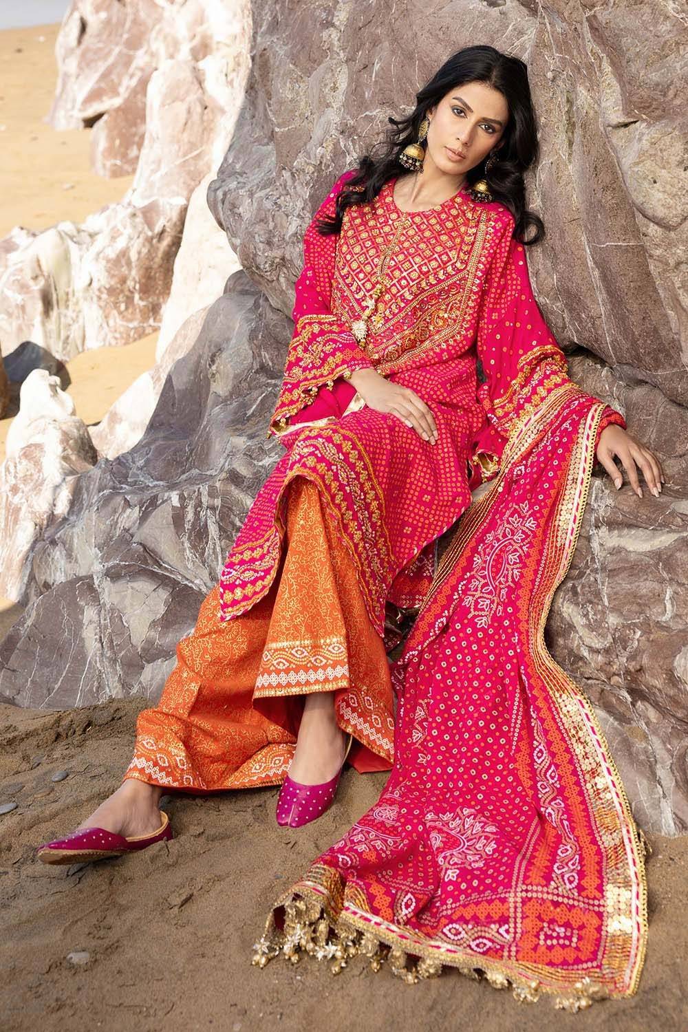 Gul Ahmed | Chunri Lawn 25 | PRW-52019 by Maria Faisal - Registered Vendor of : Gul Ahmed - type : Ladies Clothes - 100% original wedding dresses