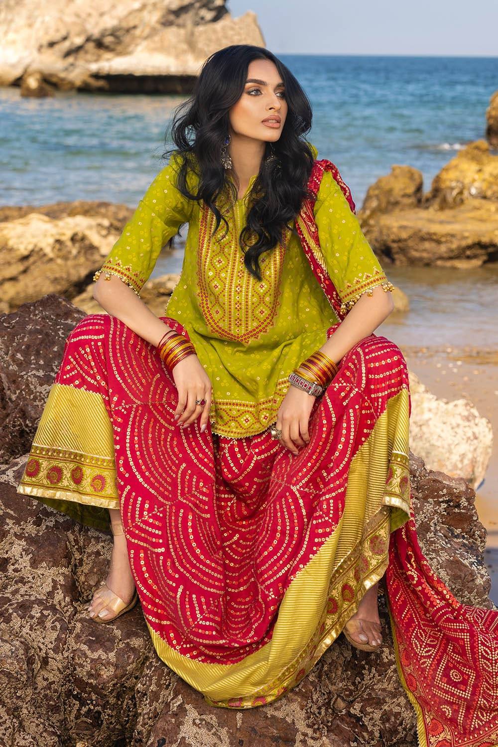 Gul Ahmed | Chunri Lawn 25 | PRW-52021 by Maria Faisal - Registered Vendor of : Gul Ahmed - type : Ladies Clothes - 100% original wedding dresses