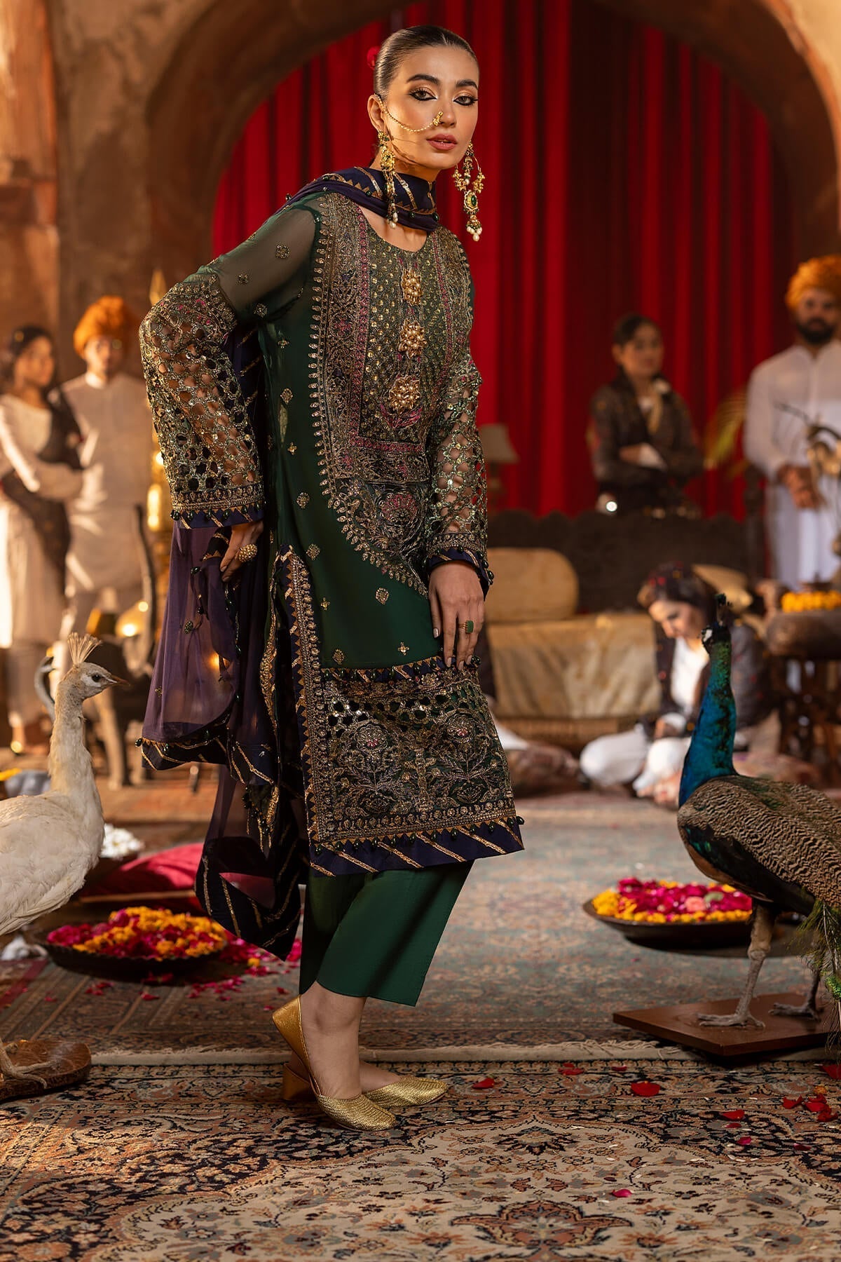 Raeesa Premium | Saf e Awwal Wedding Formals | D-5 - Designer Dress with Intricate embroidery and embellishments. Shop elegent wedding dress at Maria Faisal.