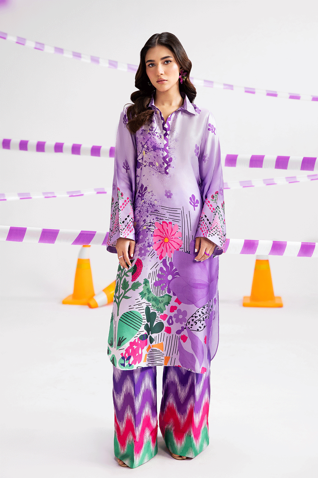 Afsanah | The Print Edit | MAJESTIC SERENE (extended shirt) AP-115 by Maria Faisal - Registered Vendor of : Afsanah - type : Ladies Clothes - 100% original wedding dresses