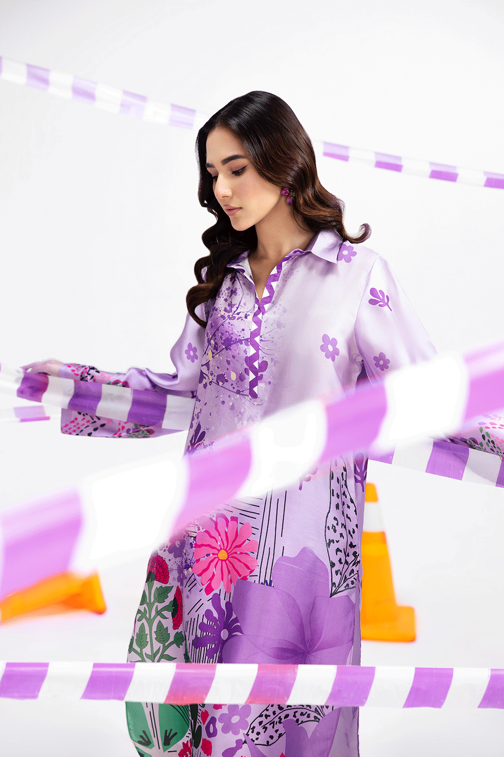 Afsanah | The Print Edit | MAJESTIC SERENE (extended shirt) AP-115 by Maria Faisal - Registered Vendor of : Afsanah - type : Ladies Clothes - 100% original wedding dresses