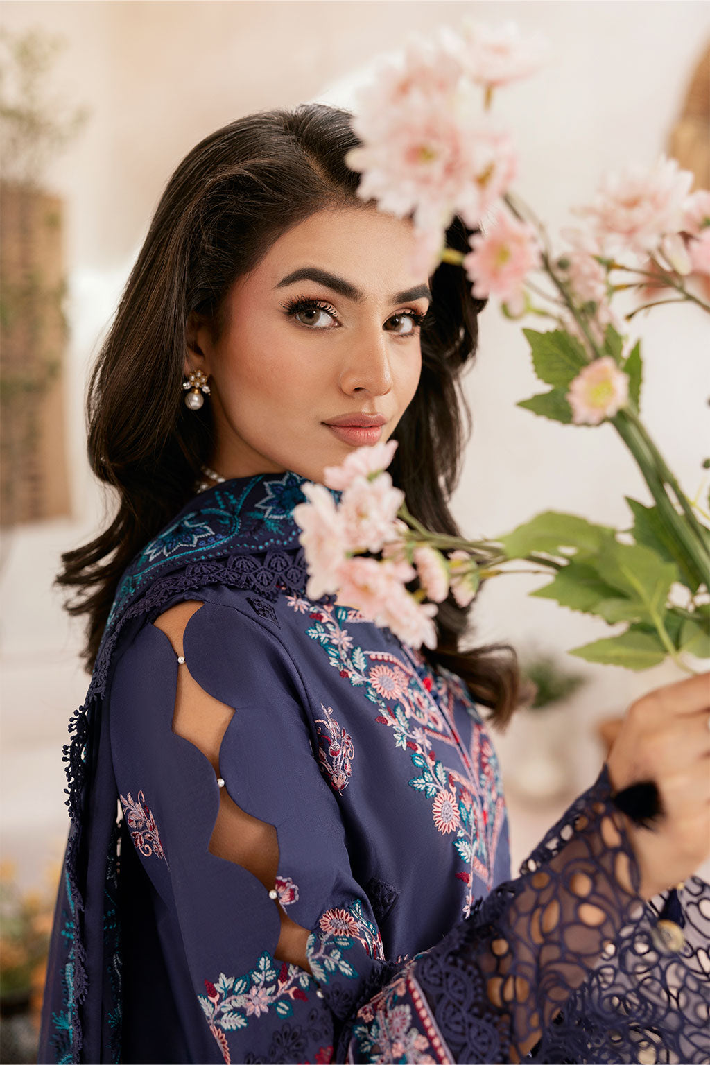 Ramsha | Ghazal Luxury Lawn | G-401 - Luxury Dress - available at Maria Faisal in UK and USA.