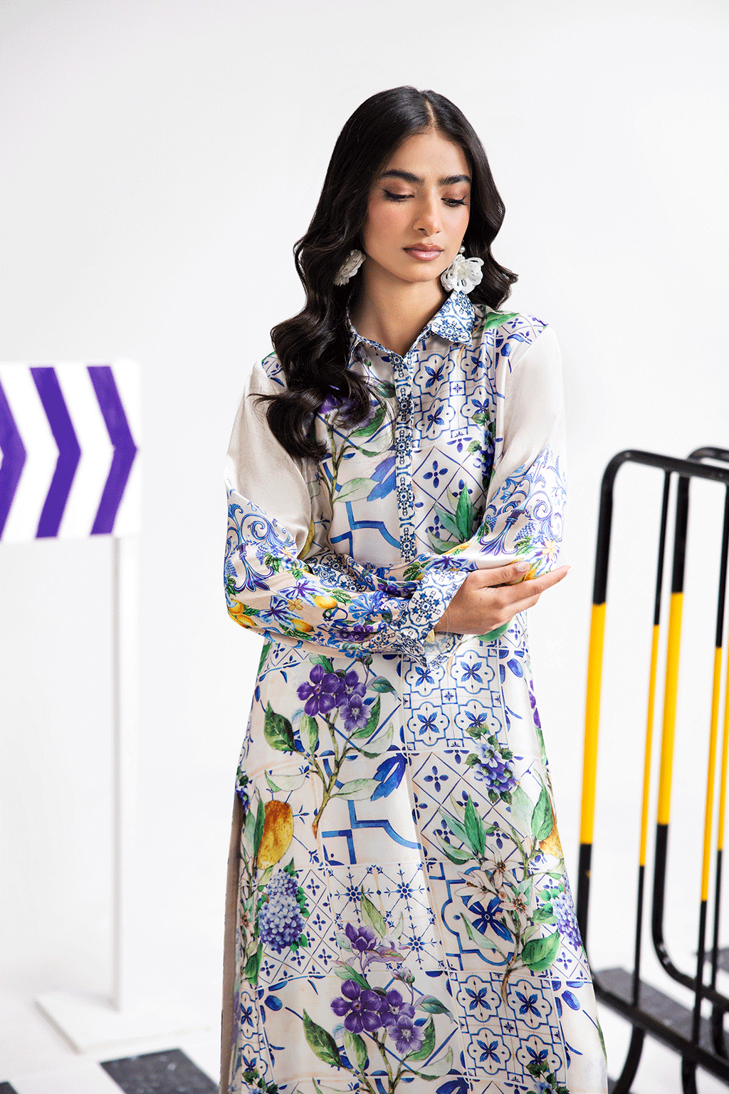 Afsanah | The Print Edit | SUMMER GLORY (extended shirt) AP-105 by Maria Faisal - Registered Vendor of : Afsanah - type : Ladies Clothes - 100% original wedding dresses