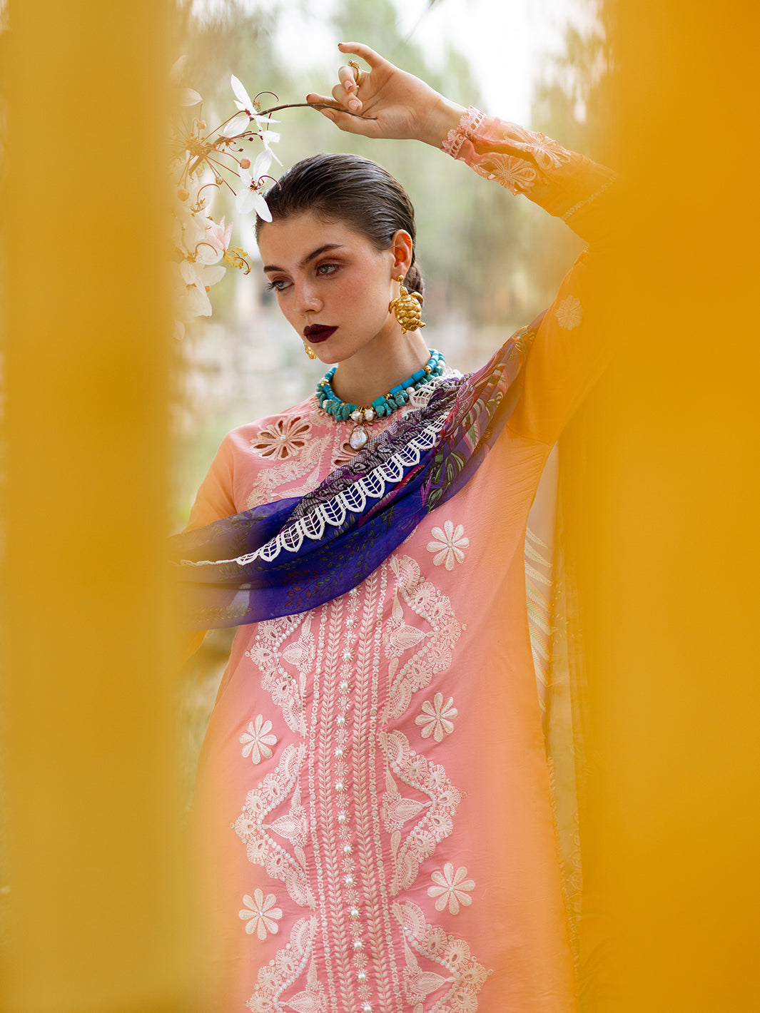 Roheenaz | Dahlia Embroidered Lawn 24 | Orchid - Ladies Clothes