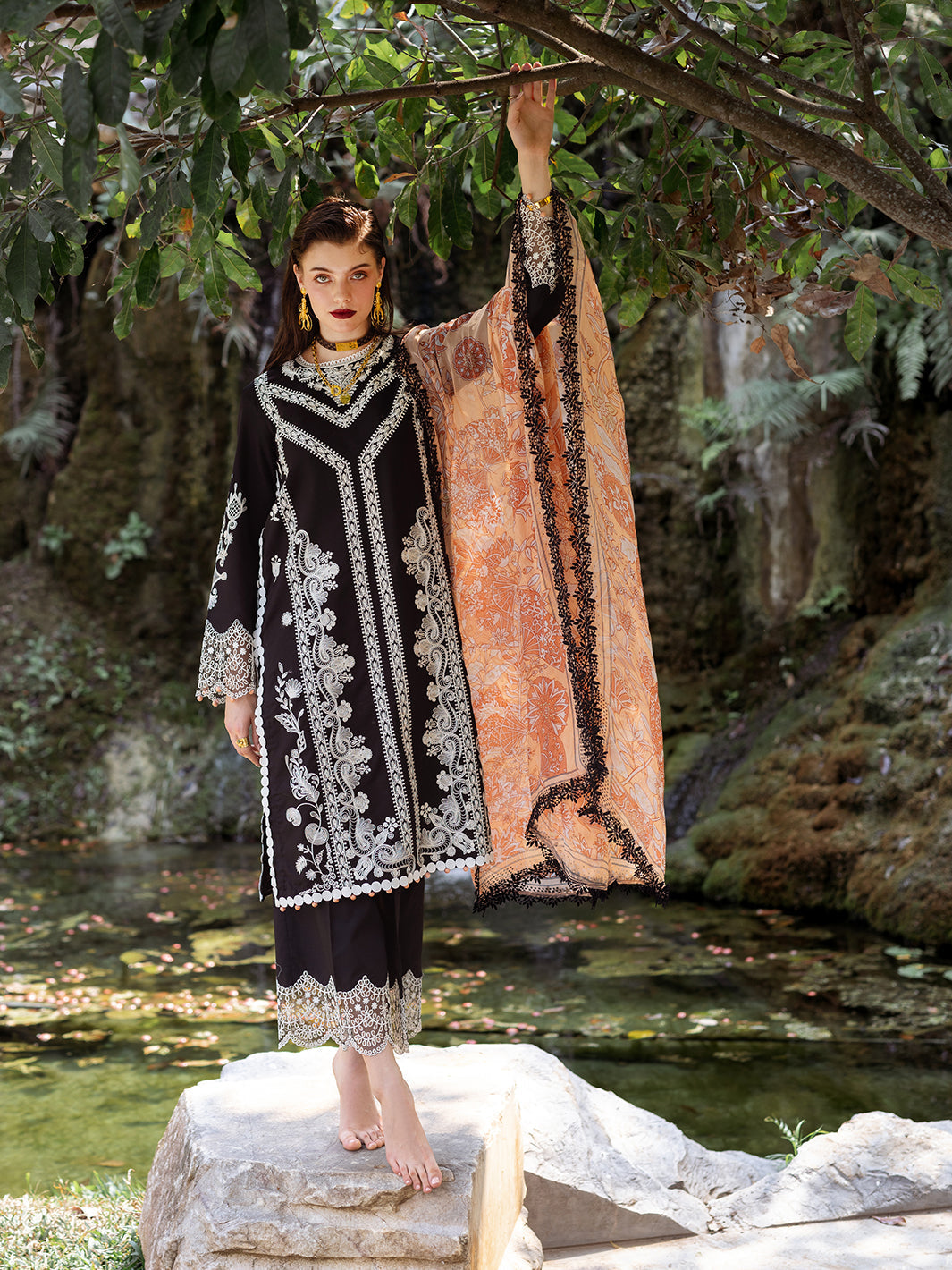 Roheenaz | Dahlia Embroidered Lawn 24 | Celandine - Ladies Clothes