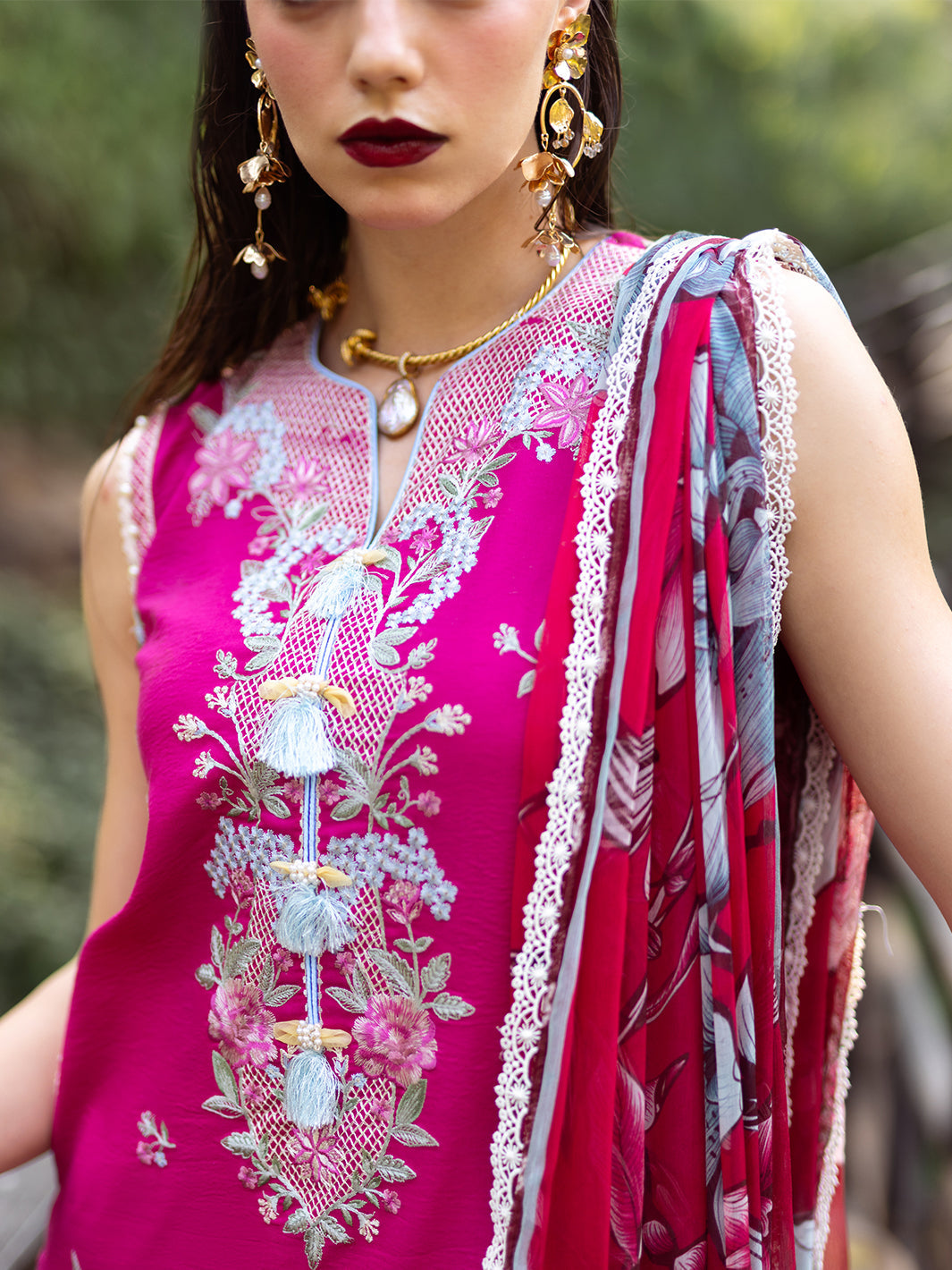 Roheenaz | Dahlia Embroidered Lawn 24 | Camellia - Ladies Clothes