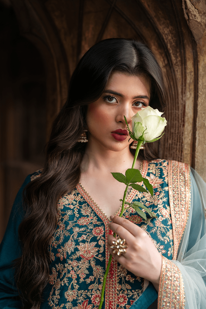 Saad Shaikh | Zaria Festive Pret 25 | LUXE - Formal Dress - available at Maria Faisal in UK and USA.