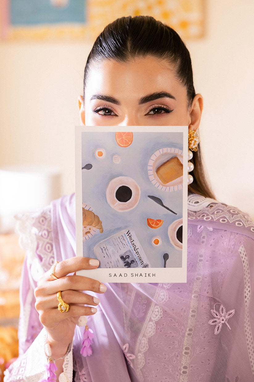 Saad Shaikh | La' Amour Luxury Lawn | Azura - Ladies Clothes - Maria Faisal