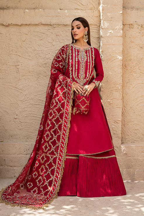 Saffron | Persia Wedding Collection | Rose Gold Satin - Maria Faisal