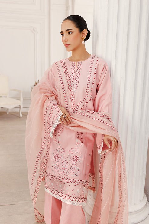 Saffron | Le Soleil 25 | Peach Blossom - Formal Dress - available at Maria Faisal in UK and USA.