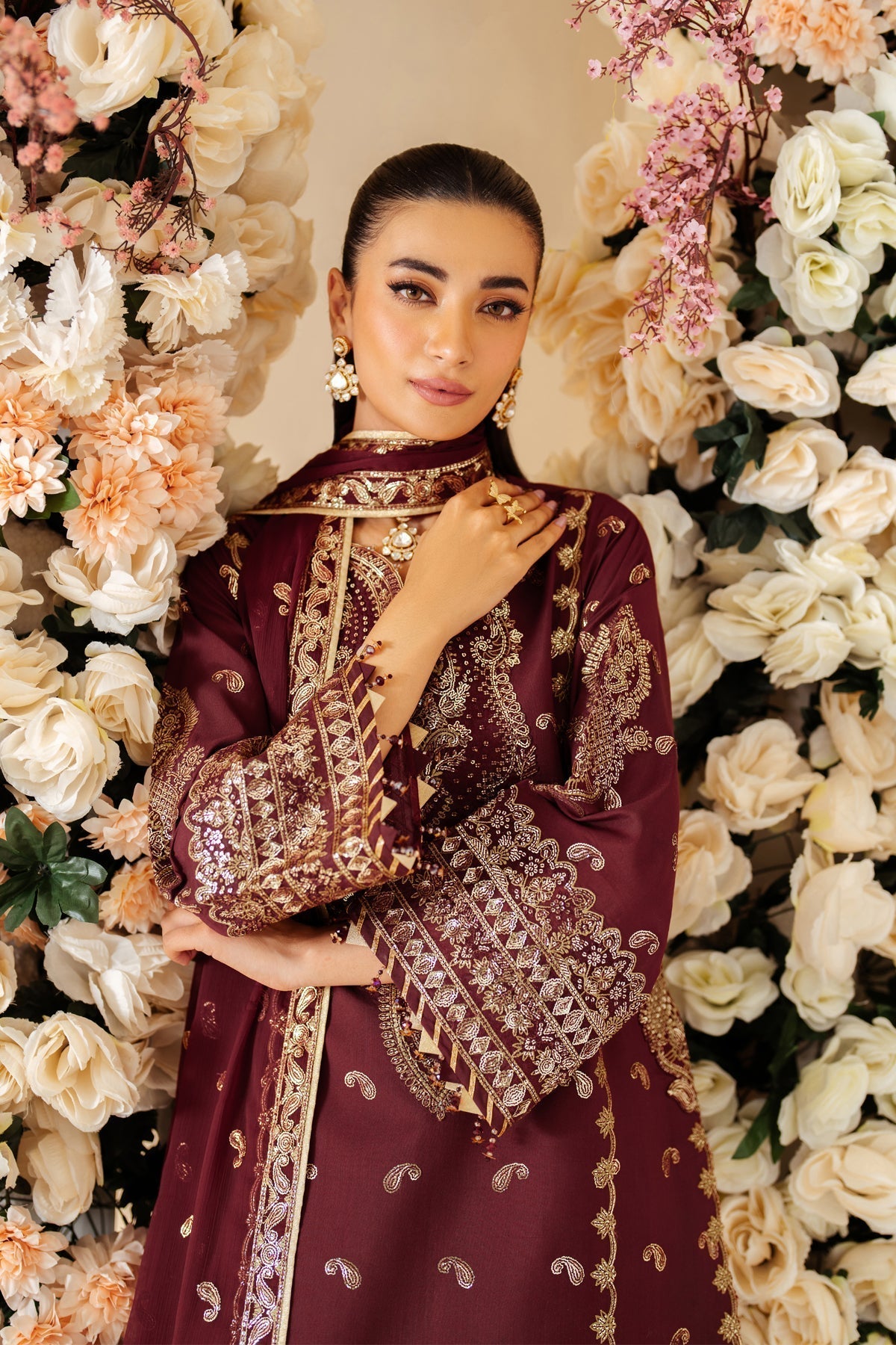 Alizeh | Luxury Raw Silk | AF-RS-01-SALSA - Ladies Clothes - Maria Faisal