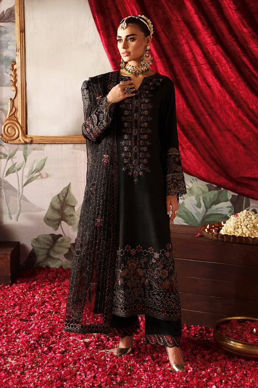 Shagna | Premium Raw Silk | Zareen S - 05. - is Black dress from Shagna - Ladies Clothes - Maria Faisal