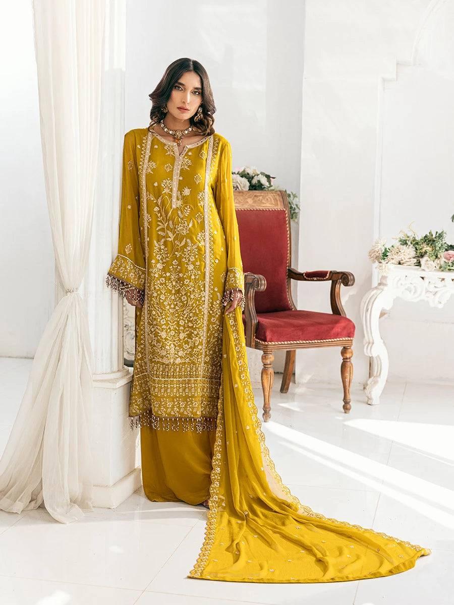 Salitex | Signature Festive Chiffon | CH041 by Maria Faisal - Registered Vendor of : Salitex - type : Ladies Clothes - 100% original wedding dresses