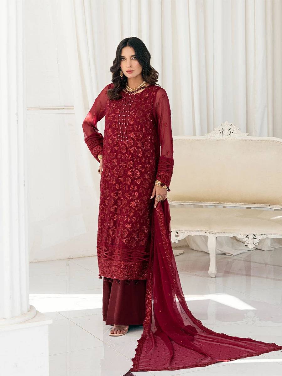 Salitex | Signature Festive Chiffon | CH026 by Maria Faisal - Registered Vendor of : Salitex - type : Ladies Clothes - 100% original wedding dresses