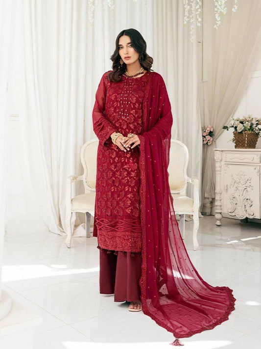 Salitex | Signature Festive Chiffon | CH026 by Maria Faisal - Registered Vendor of : Salitex - type : Ladies Clothes - 100% original wedding dresses