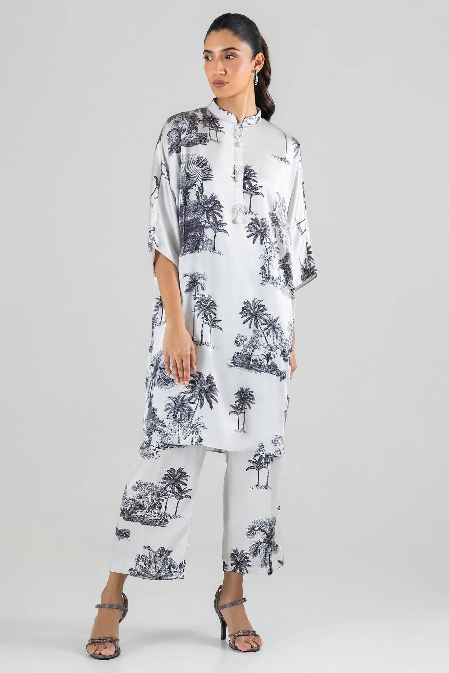 Sana Safinaz | Silk Tunics | SS24STP142P2T by Maria Faisal - Registered Vendor of : Sana Safinaz - type : Ladies Clothes - 100% original wedding dresses