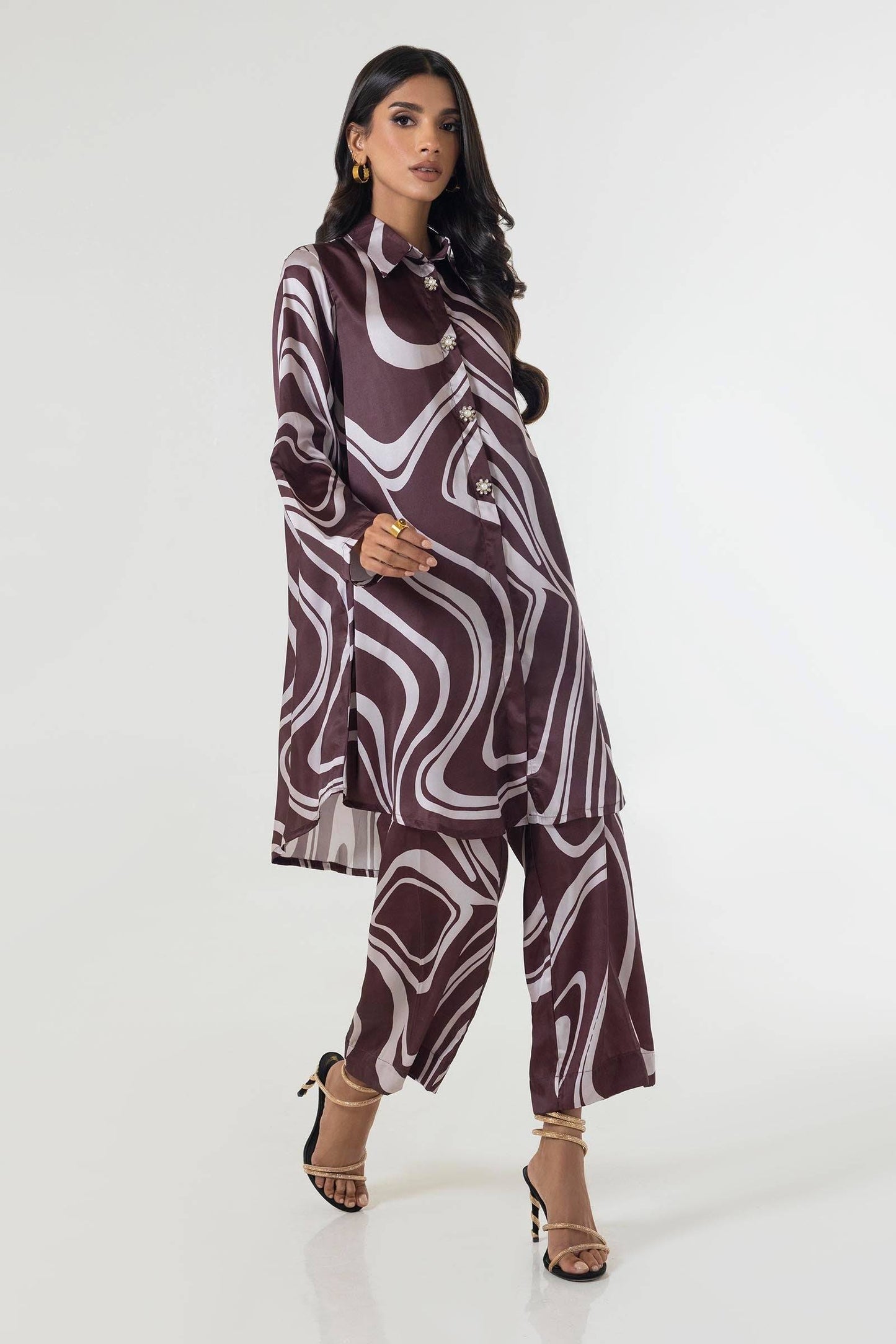 Sana Safinaz | Silk Tunics | SS24STP175P2T by Maria Faisal - Registered Vendor of : Sana Safinaz - type : Ladies Clothes - 100% original wedding dresses