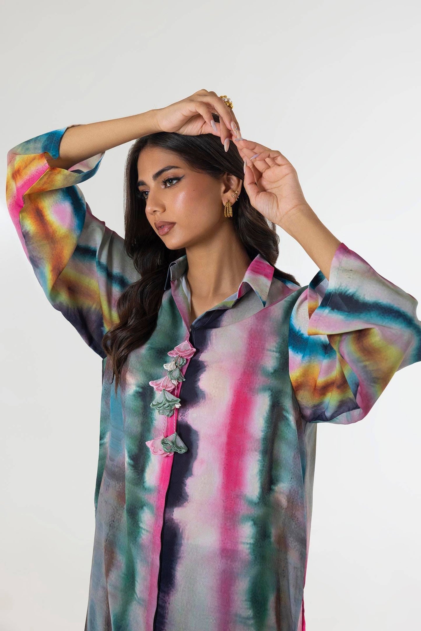 Sana Safinaz | Silk Tunics | SS24STP179 by Maria Faisal - Registered Vendor of : Sana Safinaz - type : Ladies Clothes - 100% original wedding dresses