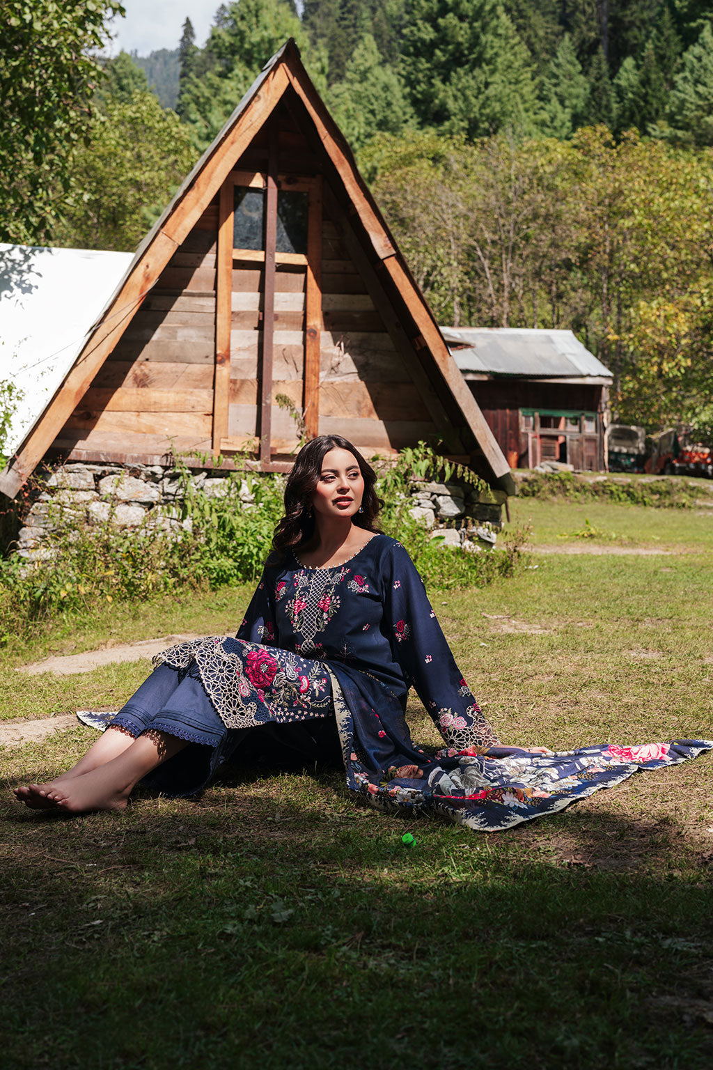 Afsanah | Silent in the Pine Tale | AL-102 - Luxury Dress - available at Maria Faisal in UK and USA.