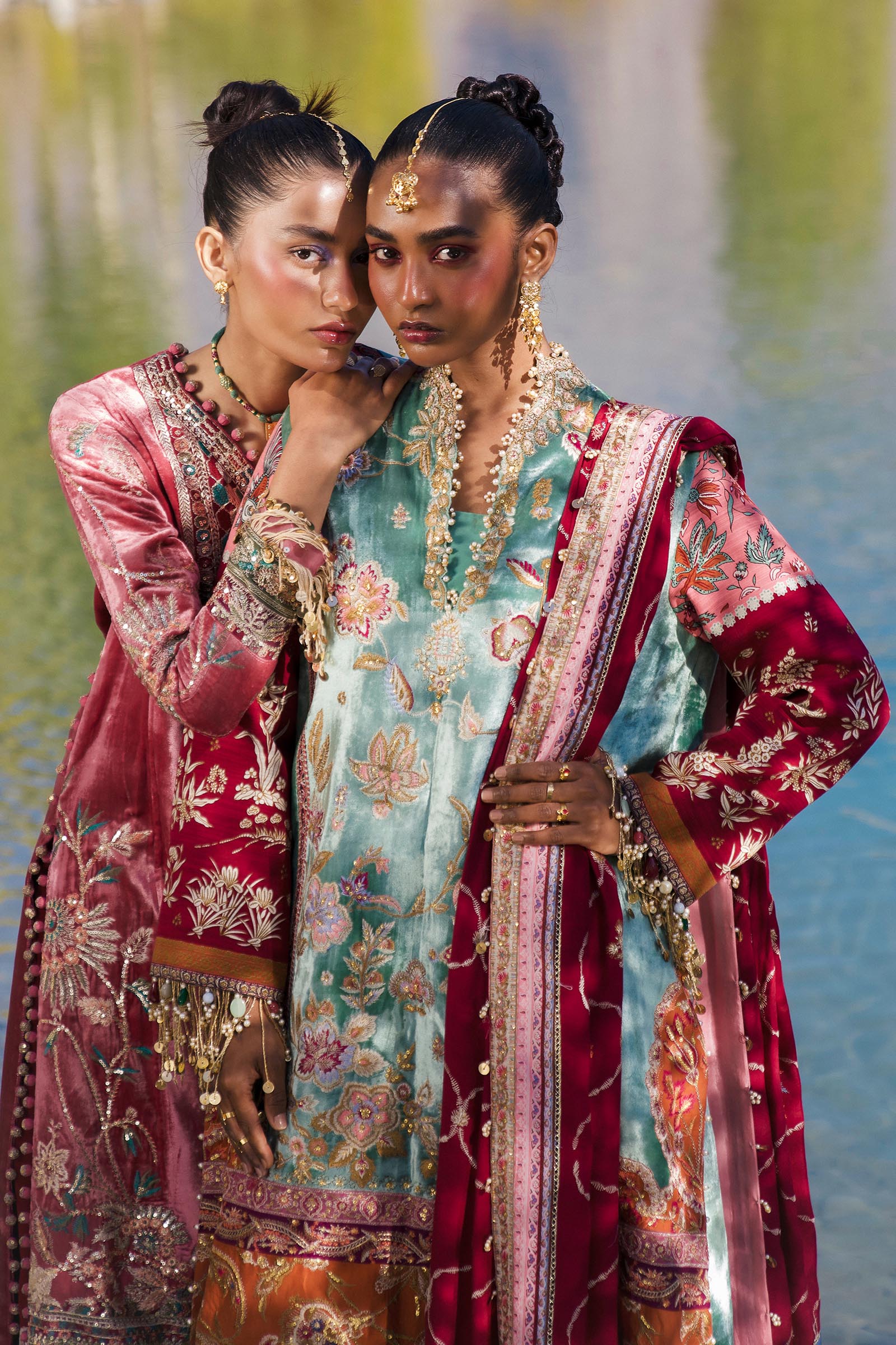 Sana Safinaz | Winter Shawl 24 | Velvet V241-006-3CP - Ladies Clothes - Maria Faisal