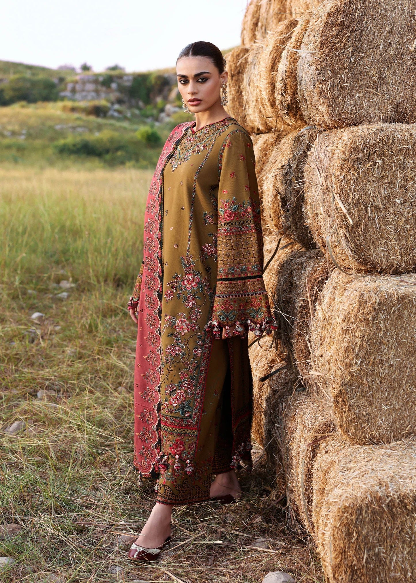 Hussain Rehar | Khaddar 25 | Gitiara - Casual Dress - available at Maria Faisal in UK and USA.