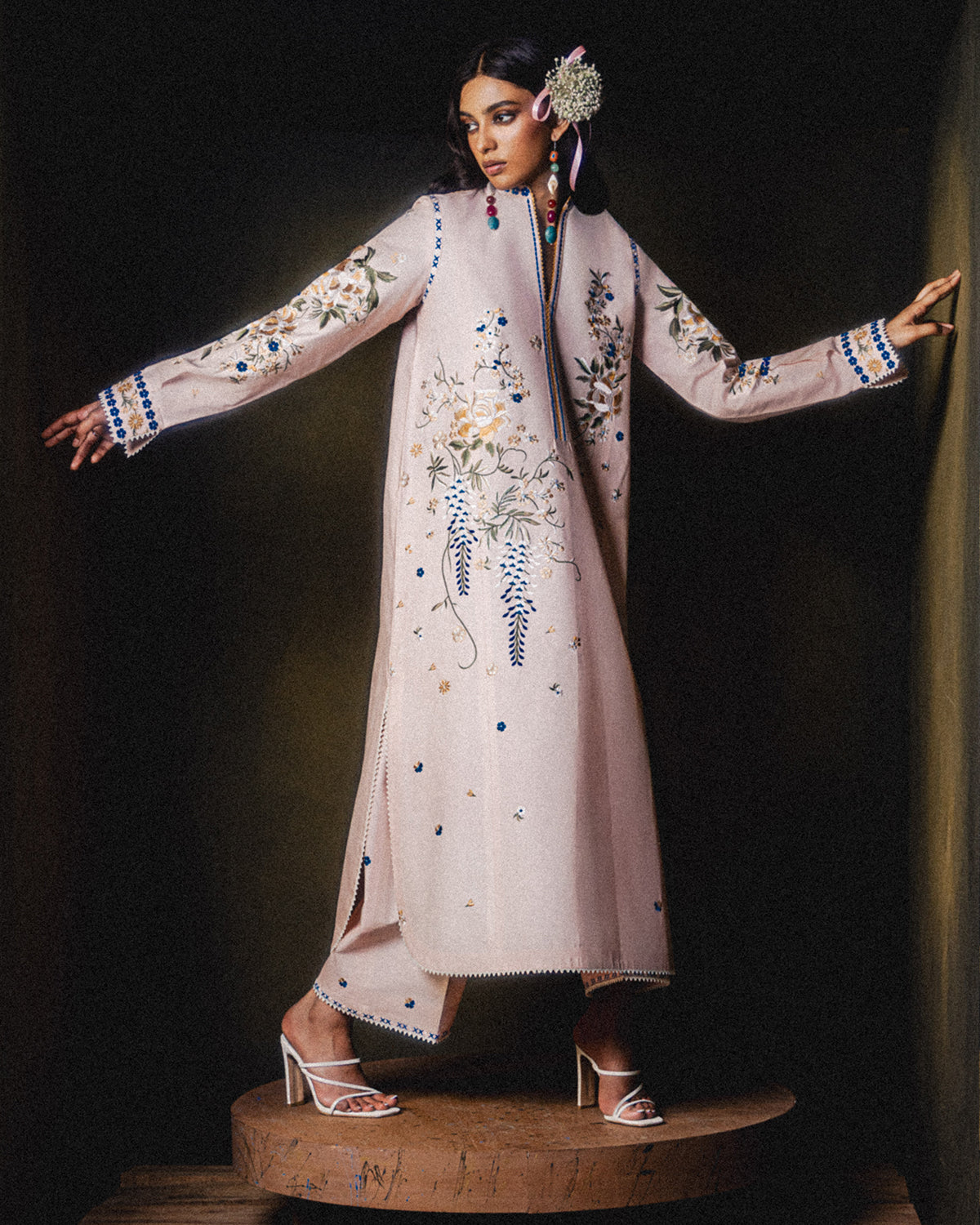 Jugnu | Pret SS26 | Leila - Luxury Dress - available at Maria Faisal in UK and USA.