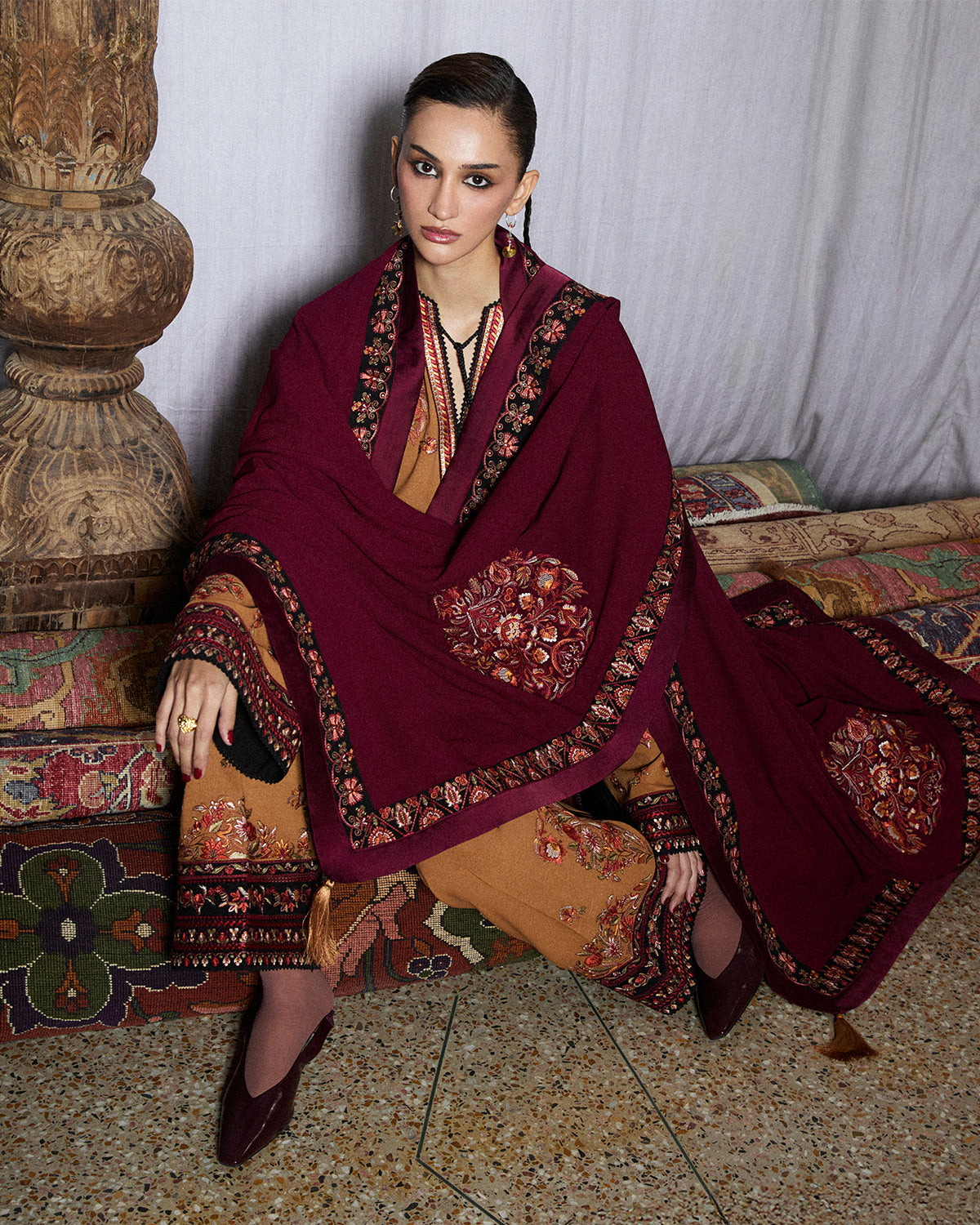 Jugnu | Karandi 25 | Zrov - Luxury Dress - available at Maria Faisal in UK and USA.