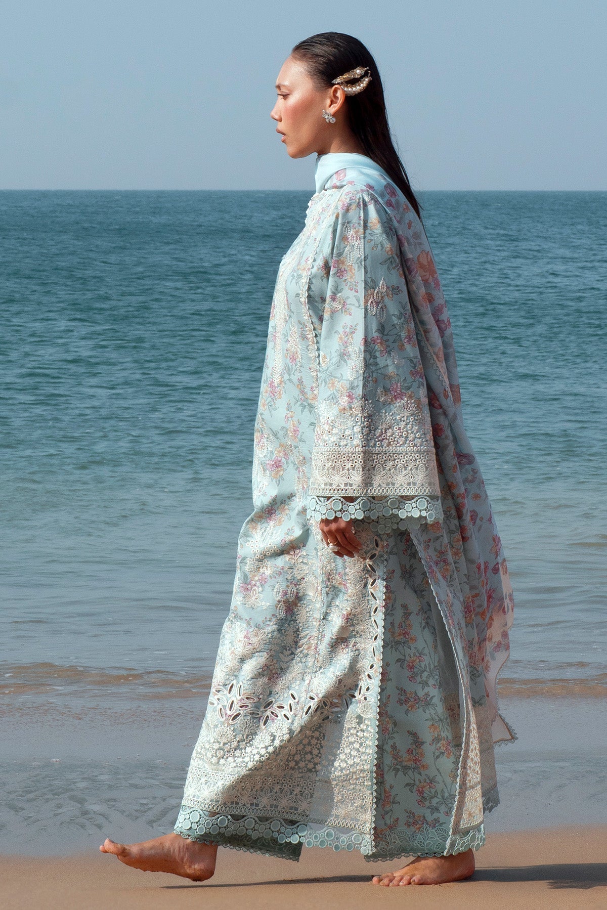 Afrozeh | Summer Together 25 | Aquamarine by Maria Faisal - Registered Vendor of : Afrozeh - type : Ladies Clothes - 100% original wedding dresses