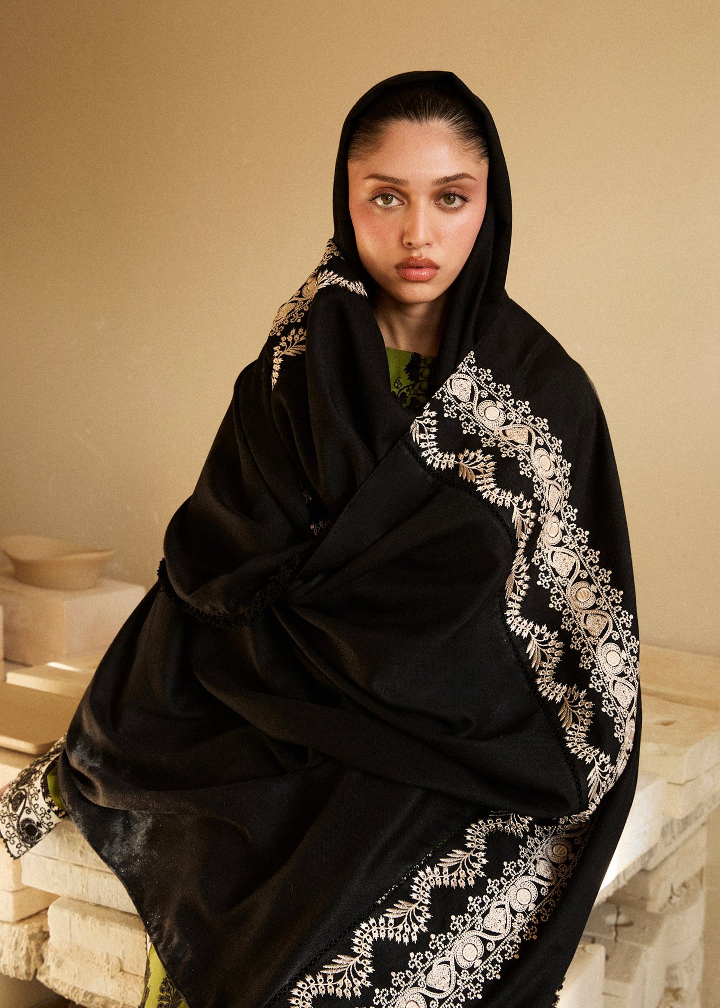 Hussain Rehar | Khaddar Pret 25 |GULMARG - Luxury Dress - available at Maria Faisal in UK and USA.