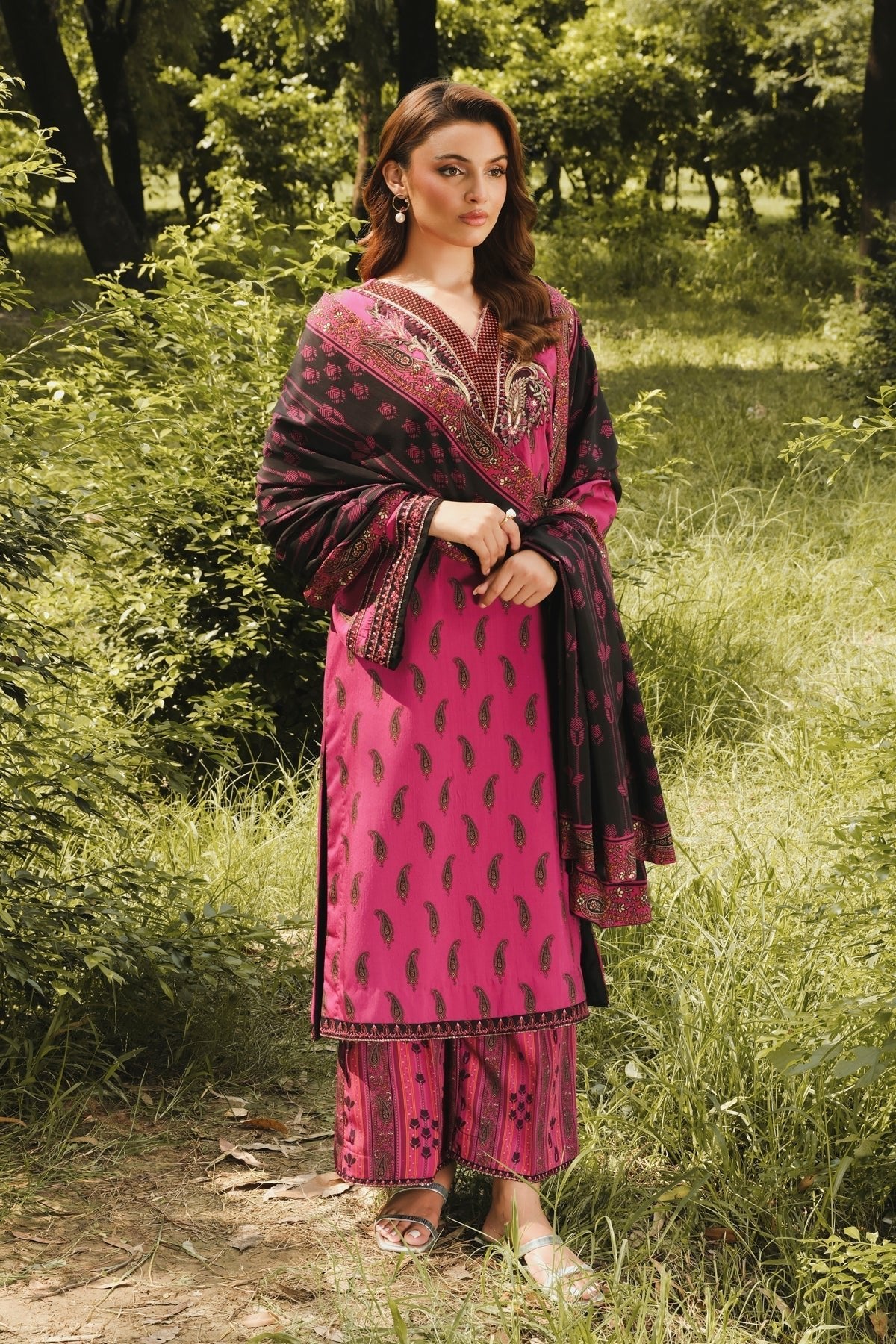 Xenia Formals | Autumn Refresh | CERVIA - is Dark Pink dress from Xenia Formals - Ladies Clothes - Maria Faisal