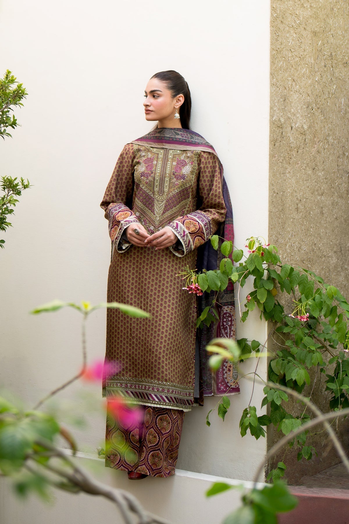Xenia Formals | Autumn Refresh | IREEN - is Thistle Green dress from Xenia Formals - Ladies Clothes - Maria Faisal